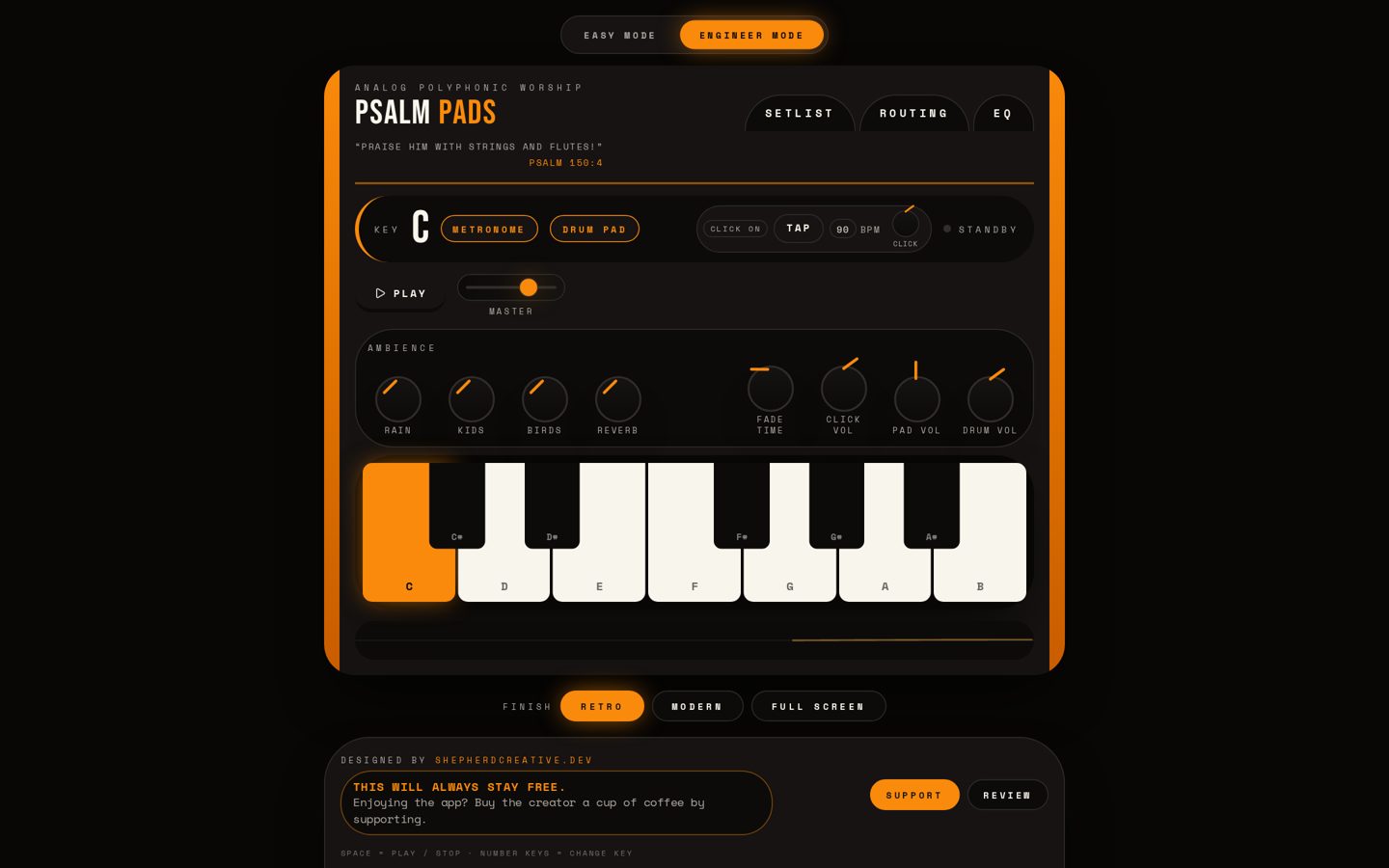 Psalm Pads website designed by Shepherd Creative Co.
