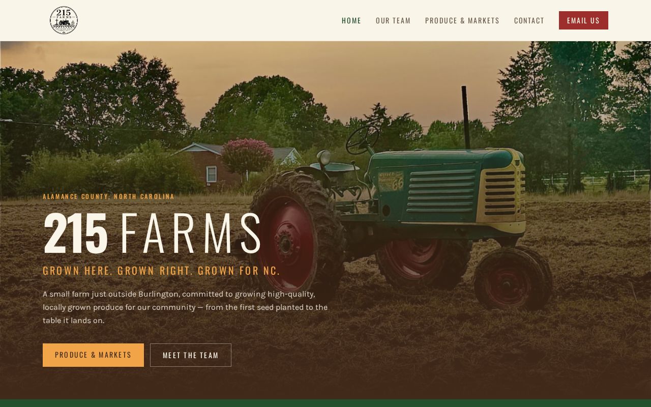 2:15 Farms website designed by Shepherd Creative Co.